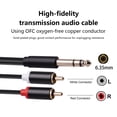 thumbnail image 2 of CNKOO Audio Cable Dual Rca Swivel Double Gold-Plated Plug Ofc Oxygen Free Copper Conductor Adapter Pvc Wire Y-Shaped Bifurcation Point 5M, 2 of 8
