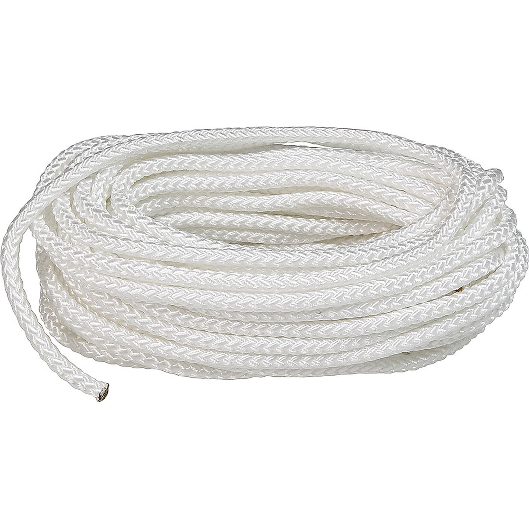 SeaSense Multi-Purpose Nylon Diamond Braid Rope, 1/4' x 50', White