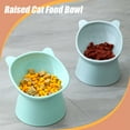 Raised Cat Food Bowl Plastic Tilted Water Bowl, Anti Vomit Protect Cat