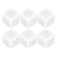 thumbnail image 2 of Juego de dados en blanco de 6 piezas, cubos de plástico rectangulares, cubos de seis lados, juegos de mesa, clases de matemáticas, bricolaje, fiesta favorita de blanco divertido, 2 of 10