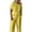 Yellow, variant on MLCDZ 2 Piece Sets For Women Summer Casual Crew Neck Short Sleeve Top and Loose Fit Wide Leg Drawstring Pants with Pockets Daiy Wear Vacation Outfits