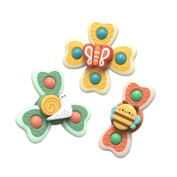 Baby Bath Spinning Toy Animal Spinner Toys with Suction Cups