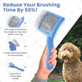 thumbnail image 5 of We Love Doodles Curved Dog Slicker Brush – Professional Grooming Brush for Long & Curly Hair, Removes Mats, Tangles & Loose Fur – Soft Pin Dematting & Deshedding Brush, Medium, 5 of 7