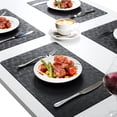 thumbnail image 7 of Vinyl Placemats Set of 8 Faux Leather 100% Waterproof Wipeable Washable Place Mats Heat Resistant Easy Clean Non-Slip Table Mats for Indoor Outdoor. (8,Red), 7 of 7
