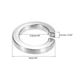 thumbnail image 2 of Uxcell M2.5 316 Stainless Steel Spring Lock Washer Split Lock Washer Lock Metal Washers for Screws Bolts 100 Pack, 2 of 6