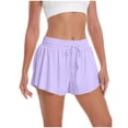 thumbnail image 5 of Ailaofu Womens 2 in 1 Running Shorts Elastic Waist Drawstring Quick Dry Workout Shorts with Built in Liner for Women, 5 of 5