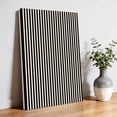 thumbnail image 3 of Canvas Wall Art Simple White Striped Canvas Art Print Black Stripe Vintage Linen Texture Pictures Wall Decor for Living Room Bedroom Artwork Decorations Stretched Framed Ready to Hang 8"x10", 3 of 9