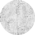 thumbnail image 1 of Ahgly Company Indoor Round Abstract Gray Modern Area Rugs, 4' Round, 1 of 4