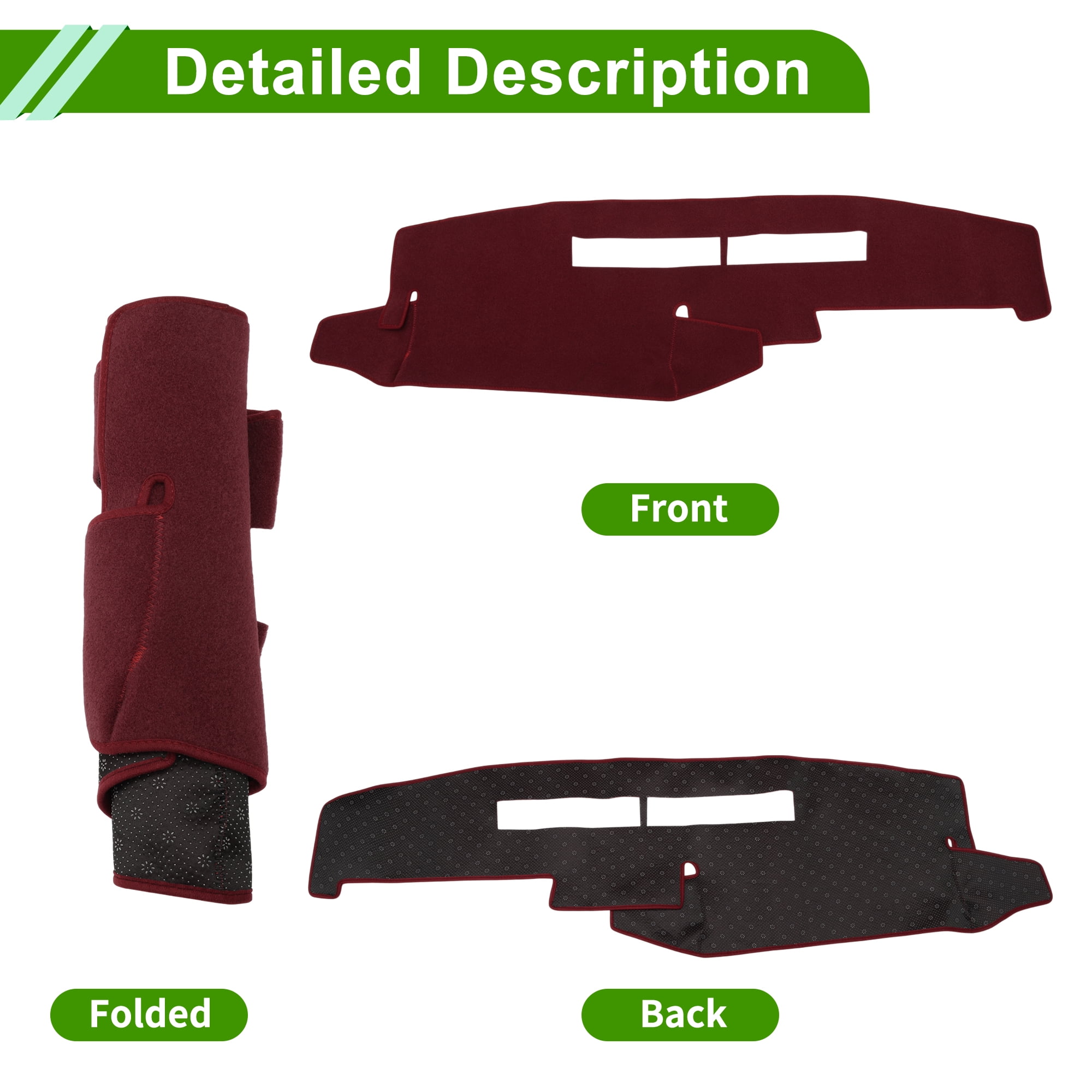 Unique Bargains Dashboard Cover for Chevrolet Silverado 1988-1994 Dash Cover Mat Carpet Center Console Dash Cover Mat Car Interior Polyester Red 1 Pc