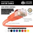 thumbnail image 4 of InstallerParts (5 Pack) Ethernet Cable CAT5E Cable UTP Booted 75 FT - Orange - Professional Series - 1Gigabit/Sec Network/Internet Cable, 350MHZ, 4 of 5