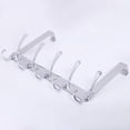 thumbnail image 3 of Over The Door Hook Hanger - 5 Tri Hooks, Heavy Duty Over The Door Towel Rack Coat Rack for Clothes Hat Towel, Silver, 3 of 6