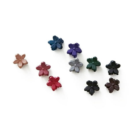 Girls Flower Shaped Mini Hair Claws Hair Pins Hair Clips 10pcs