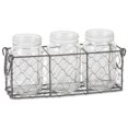 thumbnail image 1 of Design Imports Z02015 Couverts Vintage Gris avec Pots Transparents, 1 of 10