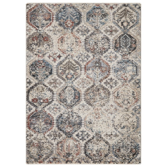 Moroccan Tiles Multi 5 ft. x 7 ft. Geometric Area Rug