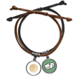thumbnail image 1 of Ronda de oro armonioso próspero Pulsera Cuerda Mano Cadena Cuero Dinero Pulsera Unbranded M, 1 of 2