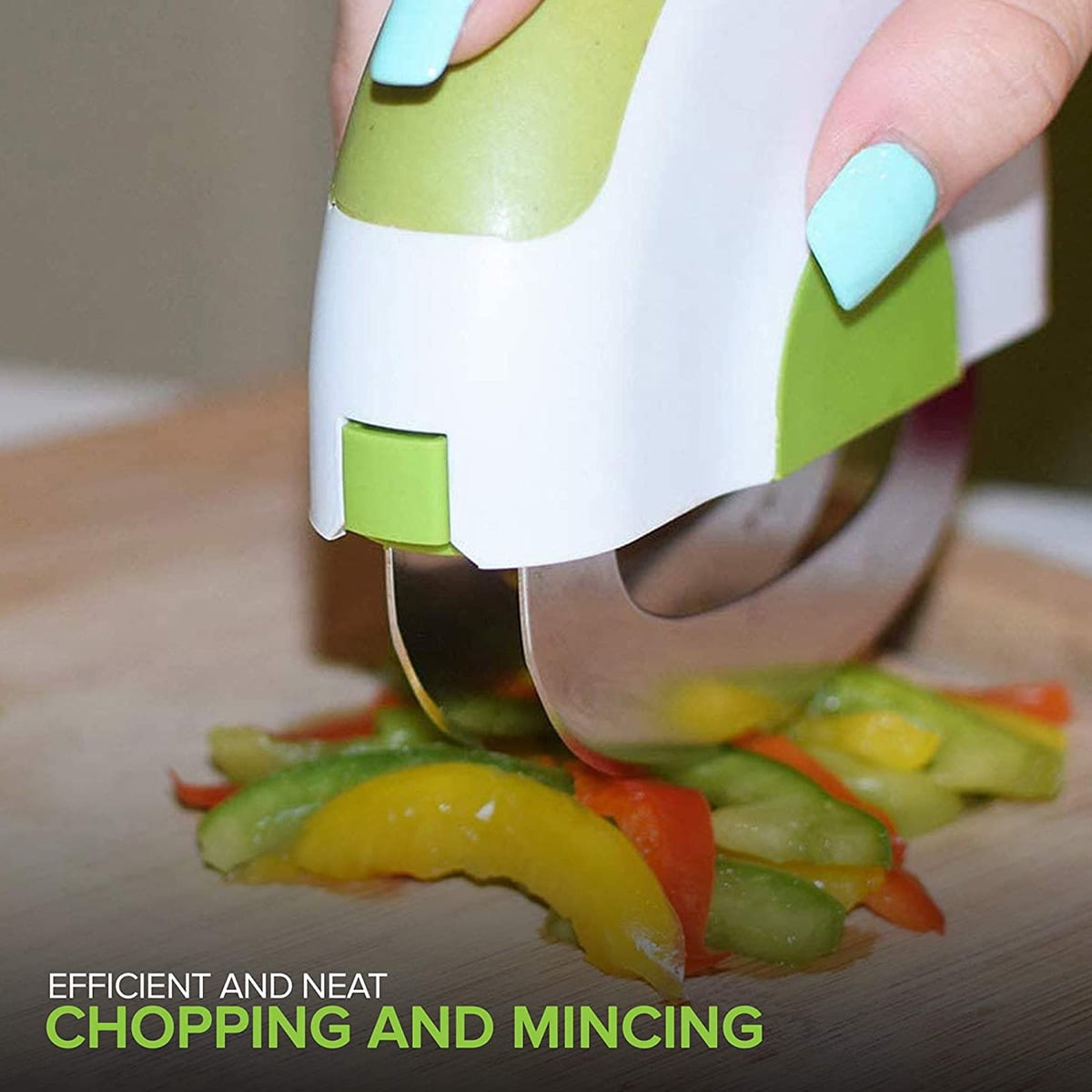 HIC Kitchen Soft-Grip Rocking Salad & Herb Chopper
