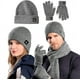 thumbnail image 5 of Juego de Gorro, Bufanda y Guantes de Pantalla Táctil, Bluelander, Unisex, Gris Oscuro, 5 of 5