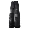 thumbnail image 3 of Jeans for Men Trendy New Jeans Fashionable Handsome Piercing Straight Leg Jeans Pants Stretch Casual Versatile Outdoor Denim Pants, 3 of 3