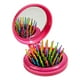 thumbnail image 3 of Peine cepillo de pelo plegable para mujeres y niñas, peine de belleza con espejo de bolsillo plegable. Rosa, 3 of 9
