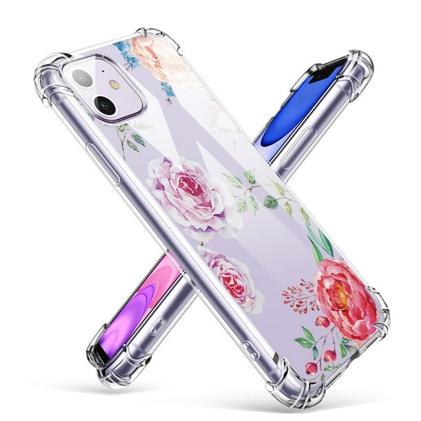 Iphone 11 Case Clear Flowers Pattern Covere Compatible With Iphone 11 6 1 Inch Soft Flexible Tpu Shockproof Cover Women Girls Flower Pattern Phone Case Rose Bloom Walmart Com Walmart Com