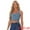 Light Blue, variant on DARING DIVA Women's Halter Denim Crop Tank Tops L Light Blue