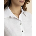 thumbnail image 5 of Moomaya Solid Peplum Style Regular Fit Top, Casual Smocked Shirt Top For Women, 5 of 8
