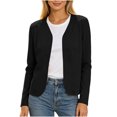 thumbnail image 2 of IUYRTFE Women's Open Front Cardigan Long Sleeve Solid Color Casual Blazer Lightweight Top, 2 of 5
