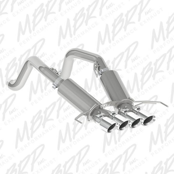 MBRP 14-15 Chevy Corvette V8 6.2L 3in T304 Dual Cat Back w/ 4in Quad Dual Wall Tips Fits select: 2014-2019 CHEVROLET CORVETTE