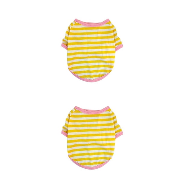 Methold Chaleco para cachorros cuello redondo suministros para mascotas ropa para perros multicolor XXL 2piezas