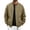 Brown, variant on Men's Bomber Jacket Lightweight Zip Up Windbreaker, Stylish Baseball Jacket with Zipper Pockets, Ribbed Collar Hem Cuffs, Windproof Outerwear for Business