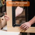 thumbnail image 4 of Framing Square Attachment Jigs, Tight Clamping Stair Gauge Set Black 2Pcs  For Rafter, 4 of 8