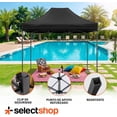 thumbnail image 4 of Carpa Toldo 2x3M Reforzado Plegable Impermeable Facil Armado Y Transporte para Jardín Casa Exterior Uso Rudo Acero Lona (Negro), 4 of 7