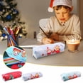 thumbnail image 1 of Fiudx Estuche Navideño de Gran Capacidad, con Bonitos Estampados Navideños, Cierre de Cremallera, Fácil de Usar, Poliéster Duradero, Ideal para La Escuela, Regalo Navideño Divertido, 1 Unidad., 1 of 1