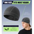 thumbnail image 5 of 2 Pieces Cotton Skull Caps for Men Women Helmet Liner Breathable Sleep Hat Chemo Headwear Running Cap, 5 of 7
