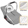 thumbnail image 6 of Beavtaens Winter Baby Car Seat Cover, Warm Cozy Breathable, Watreproof Carseat Canopy for Boys, Infant, Grey, 6 of 12