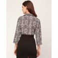 thumbnail image 4 of Moomaya Long Sleeve Shirt Collar Printed Top - Women's Stylish Georgette Top, 4 of 9