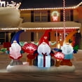 thumbnail image 4 of Christmas Inflatable Outdoor Decoration Christmas Blow Up Yard Decorations  Yard Cute Xmas Gnomes with  Colorful LEDs for Holiday Christmas Party Garden, 4 of 8