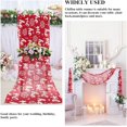 thumbnail image 7 of Chiffon Table Runner 108 Inches Long, Christmas Snowman Navy Snowflakes Table Runner for Christmas Kitchen Table, Farmhouse Table Runners Cloth Decorative Table Runner for Seasonal Party, 7 of 7