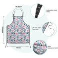 thumbnail image 7 of Pioneer Flower Floral Print Pattern Kids Aprons for Girls and Boys,Adjustable Neck Strap Toddler Aprons for Kids Cooking Baking, 7 of 7