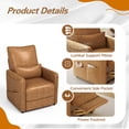 thumbnail image 3 of YODOLLA Power Recliner Chair for Adults, Modern Electric Reclining Sofa Chair with Lumbar Support for Living Room, Brown, 3 of 13