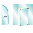 thumbnail image 4 of CRL CT18X18PS Polished Stainless 25" Overall Length Glass Mounted Back-to-Back Ladder Style Pull Handle with Undercut Accent Rings, 4 of 4