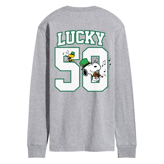 Peanuts - Lucky Jersey - Men's Long Sleeve Graphic T-Shirt