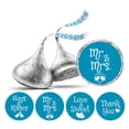thumbnail image 1 of Darling Souvenir Wedding Theme Stickers chocolate Candy Labels 190 Pcs Party Favor-Turquoise Blue, 1 of 2