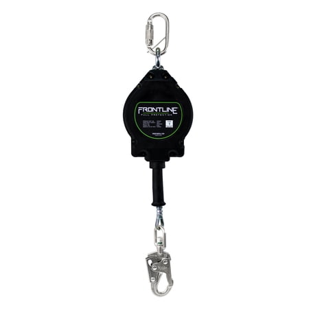 Frontline RPG30 Cable Single Leg 30ft SRL with Steel Snap Hook End.| Roofing | Construction | Personal Fall Arrest Protection | Galvanized Steel Retractable Lifeline/Safety Yoyo