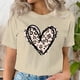 thumbnail image 2 of Camiseta con estampado de corazón de amor de leopardo para mujer, moda informal Ulzzang coreana, camisetas gráficas de manga corta para mujer, camiseta con corazón, 2 of 5