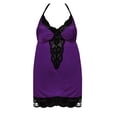 thumbnail image 5 of Nuisette sous-Vêtements Lingerie String Col en V Robe Dentelle Femme Profond, 5 of 5