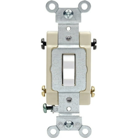 Leviton 15 amps Four Pole Toggle AC Quiet Switch White 1 pk
