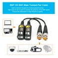 thumbnail image 3 of Balun De Vídeo, 2 Pares De Cable De Par Trenzado ABS BNC CVI/AHD/TVI/CVBS HD Para Múltiples Balums, 3 of 7