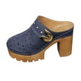 thumbnail image 1 of HSMQHJWE Sabots à Plateforme pour Femmes Mules Sandales à Talons Hauts Bout Rond Mules à Enfiler Talons Cloutés pour Femmes Chaussures Décontractées Confortables, 1 of 8