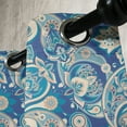 thumbnail image 3 of Ambesonne Paisley Grommet Curtain, Inspired Persian, 50" x 84", Teal Navy and Tan, 3 of 6
